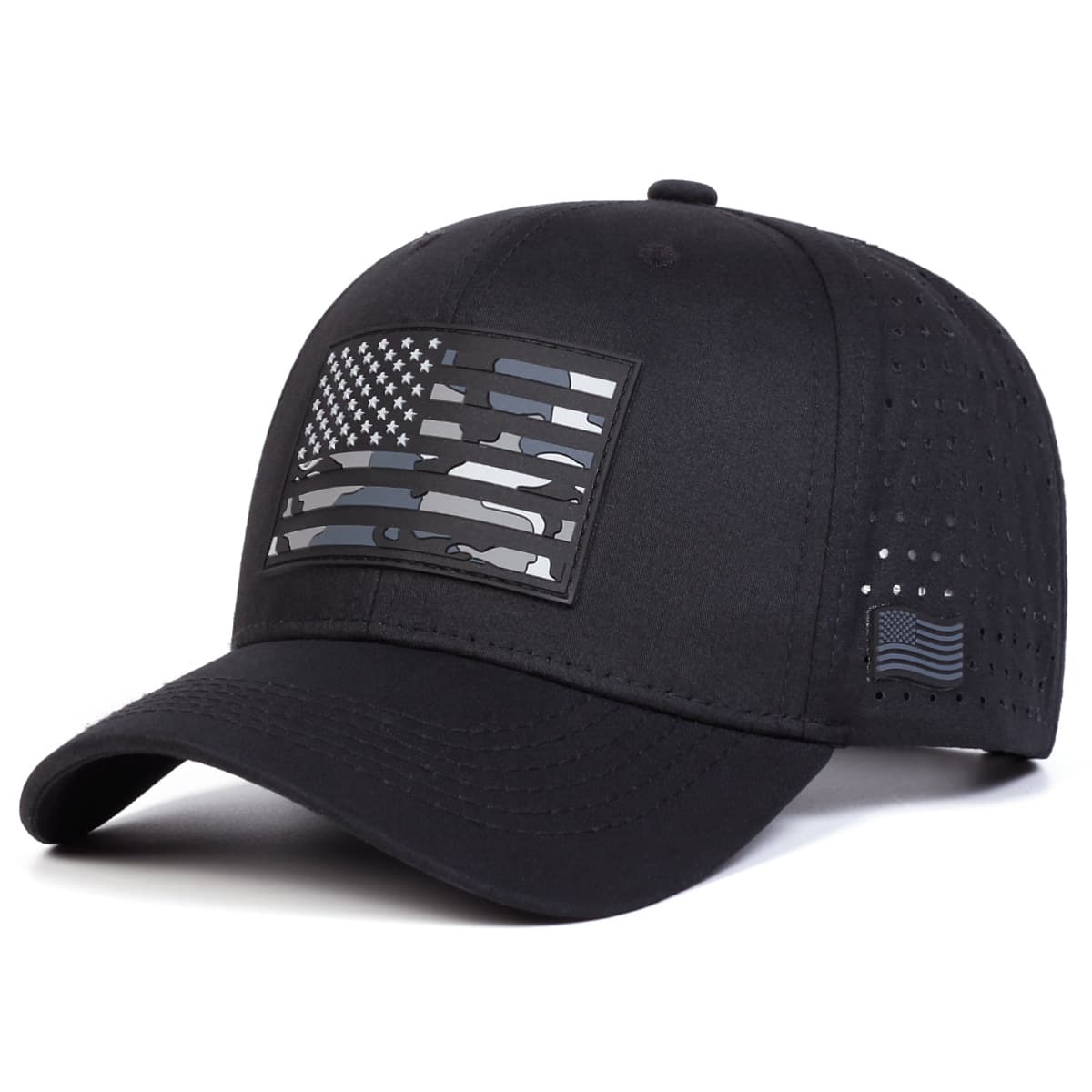 Three-dimensional American Flag Printed Mesh Breathable Adjustable Trendy Fashion Baseball Cap Suitable For Outdoor Outings And Travels