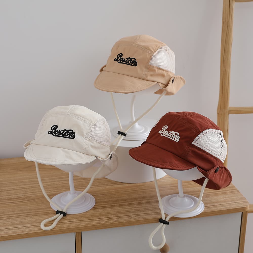 Spring And Summer Children's Letter Mesh Fisherman Hats For Boys And Girls, Baby Sun Hats With Breathability, Wind Resistance, Sun Protectio