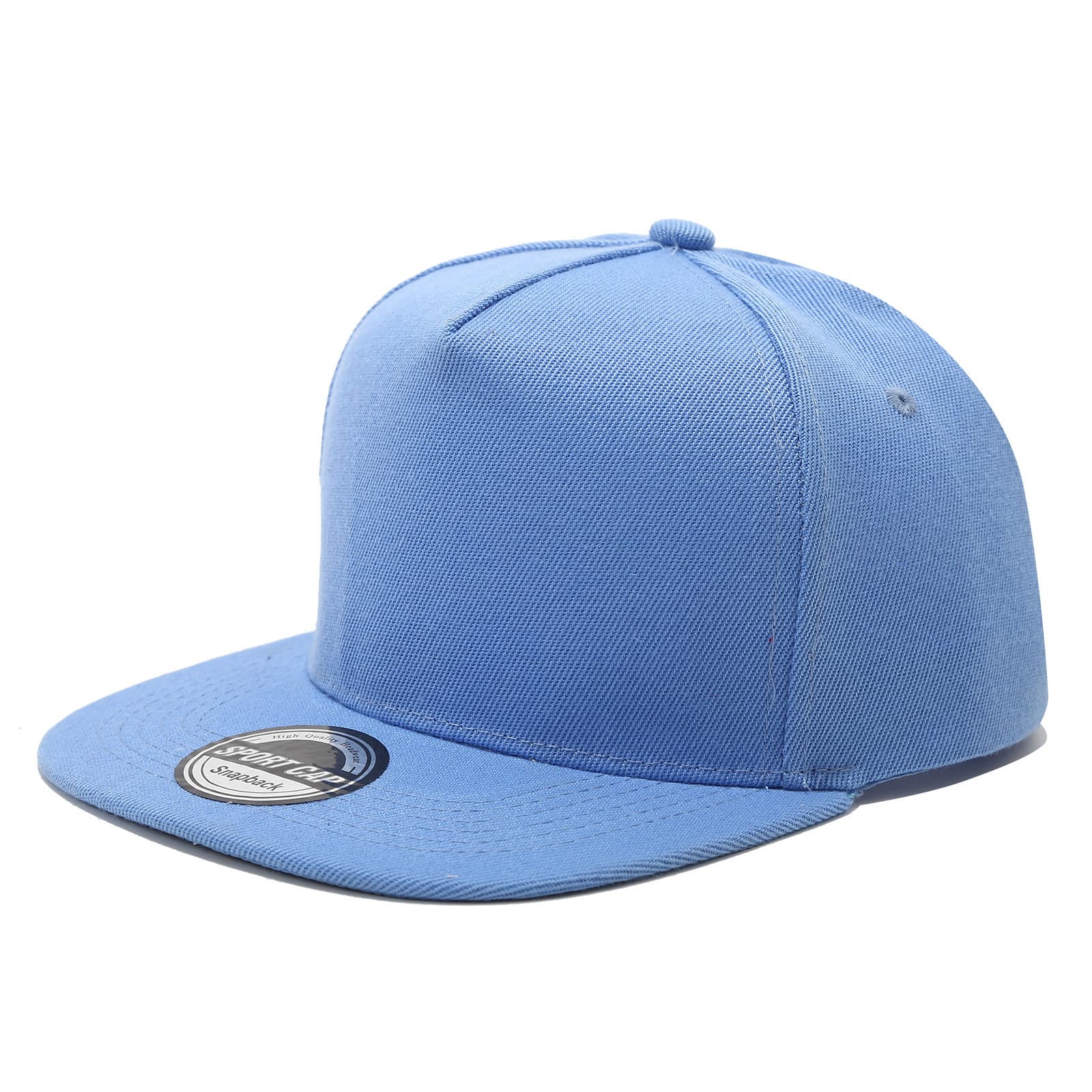Men's Solid Color Silver-plated Wide-brim Hip-hop Hat With Plastic Snap Fastener And Adjustable Strap - Trendy Street Style Baseball Cap For