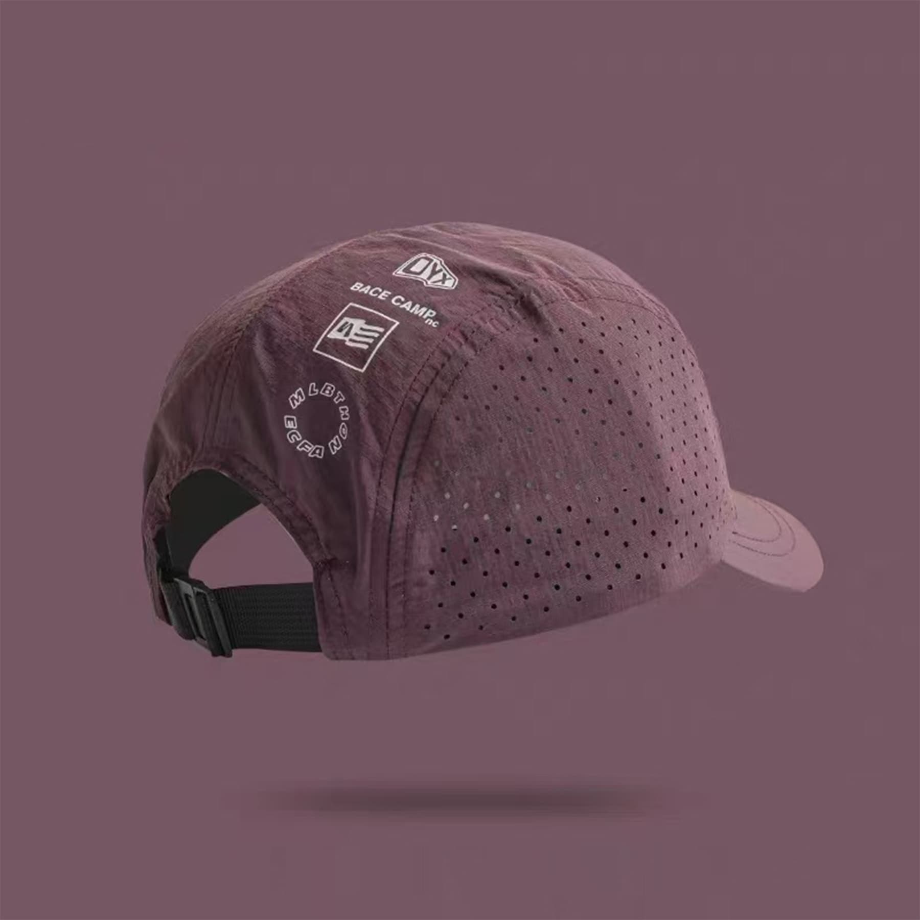 The New Solid-color Hat With Icon, Quick-drying, Multi-hole, Breathable, Adjustable, Simple And Versatile Style, Short Brim Baseball Cap, Su