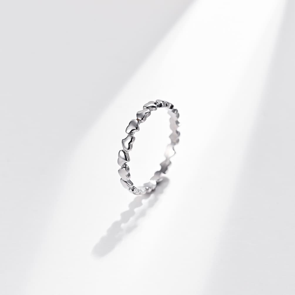 Minimalist-style Heart-shaped Womens Tail Ring