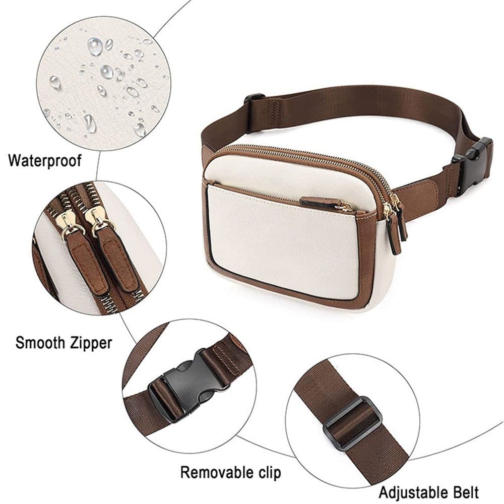 Belt Bag For Women, Mini Everywhere Crossbody Waist Bag Adjustable Strap, Vegan Leather Women's Pack — alternate view