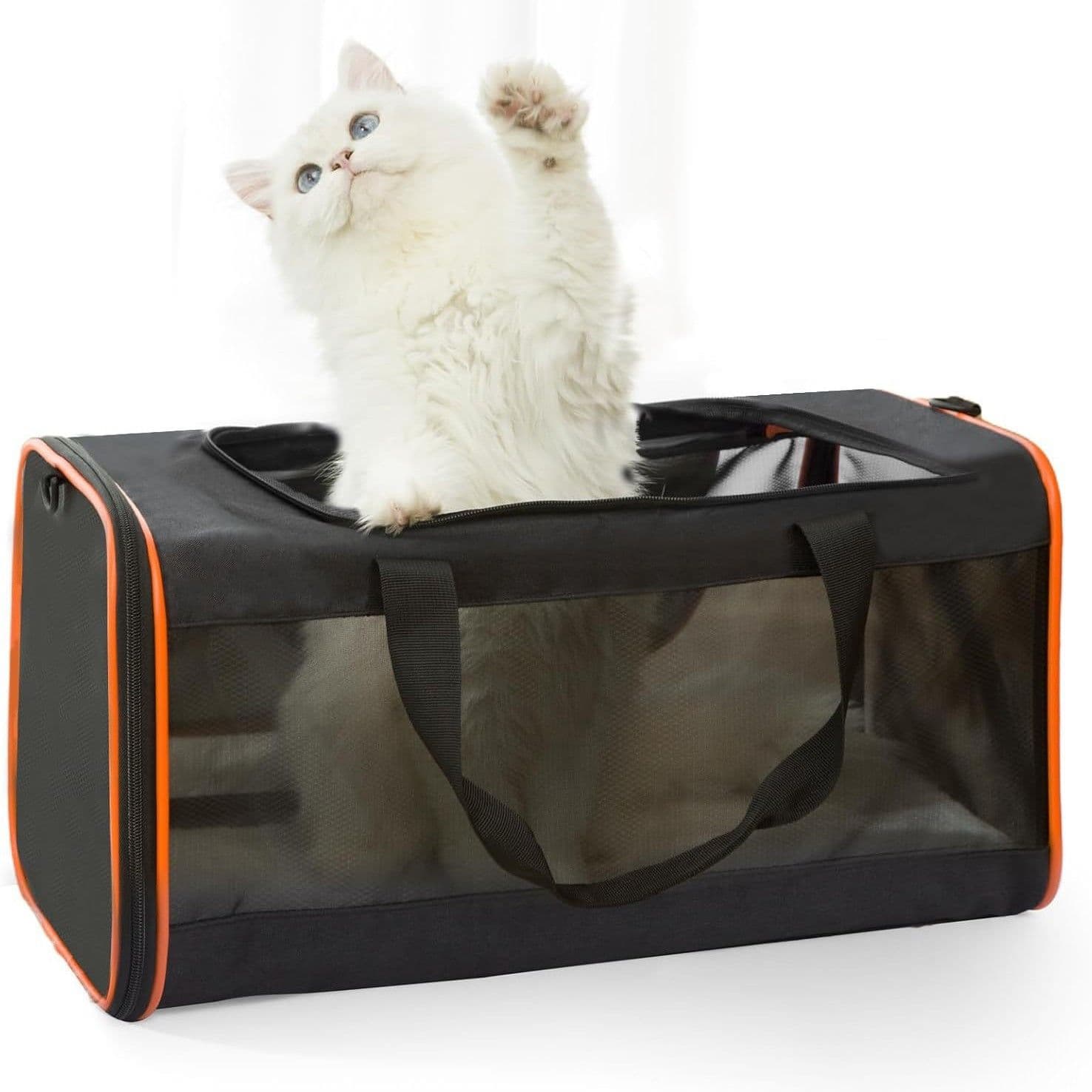 Cat Carriers For Large Cats 20 Lbs+ Soft Pet Carrier For Small Dog/durable 2 Kitty Travel Bag/medium Big Cats Puppy 15 Pounds/softside Cat C