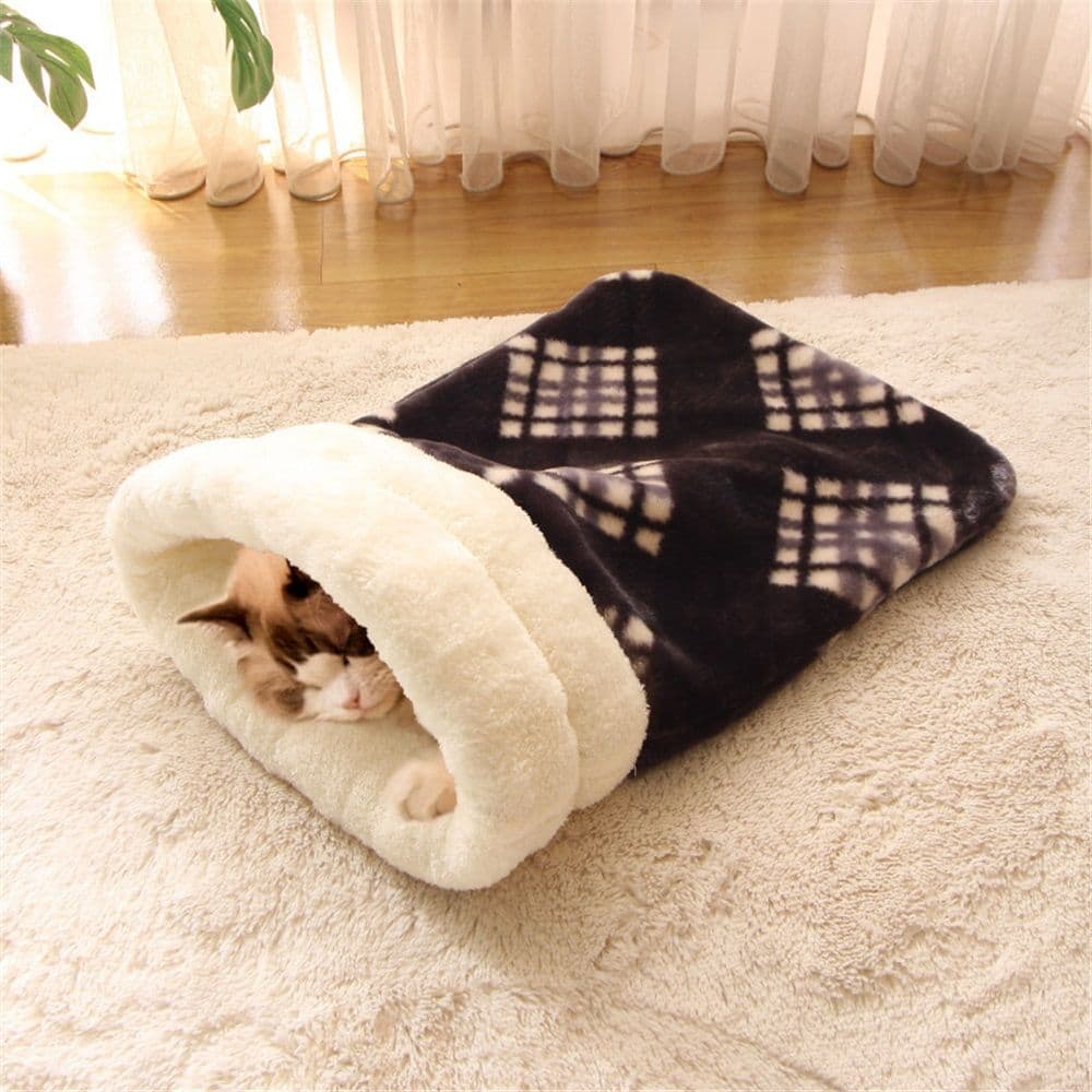 Cat Bed Cave Sleeping Bag, Pet Mat Warming Pad Sack For Cats And Small Dog,burrowing Cozy Soft Comfortable Bed(for Small And Medium Cats)