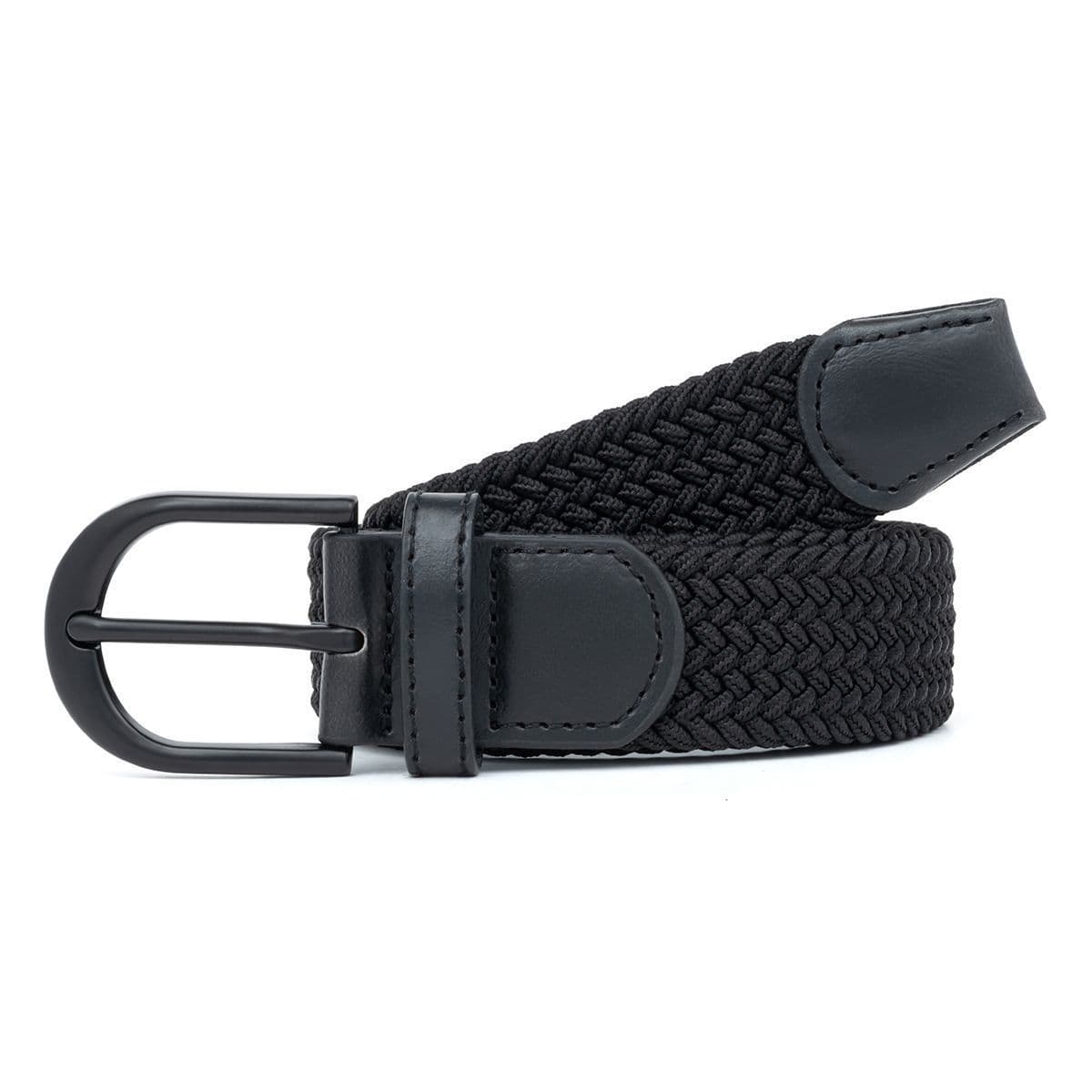 Men's Woven Belt Black 01