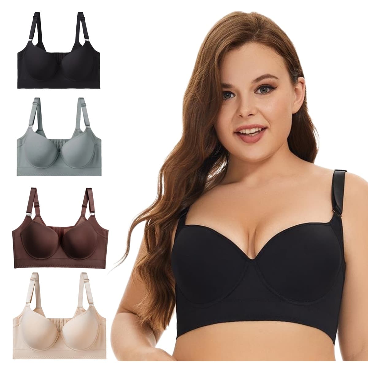 Underwire Bra To Reduce Accessory Breasts And Prevent Sagging With A Deep V