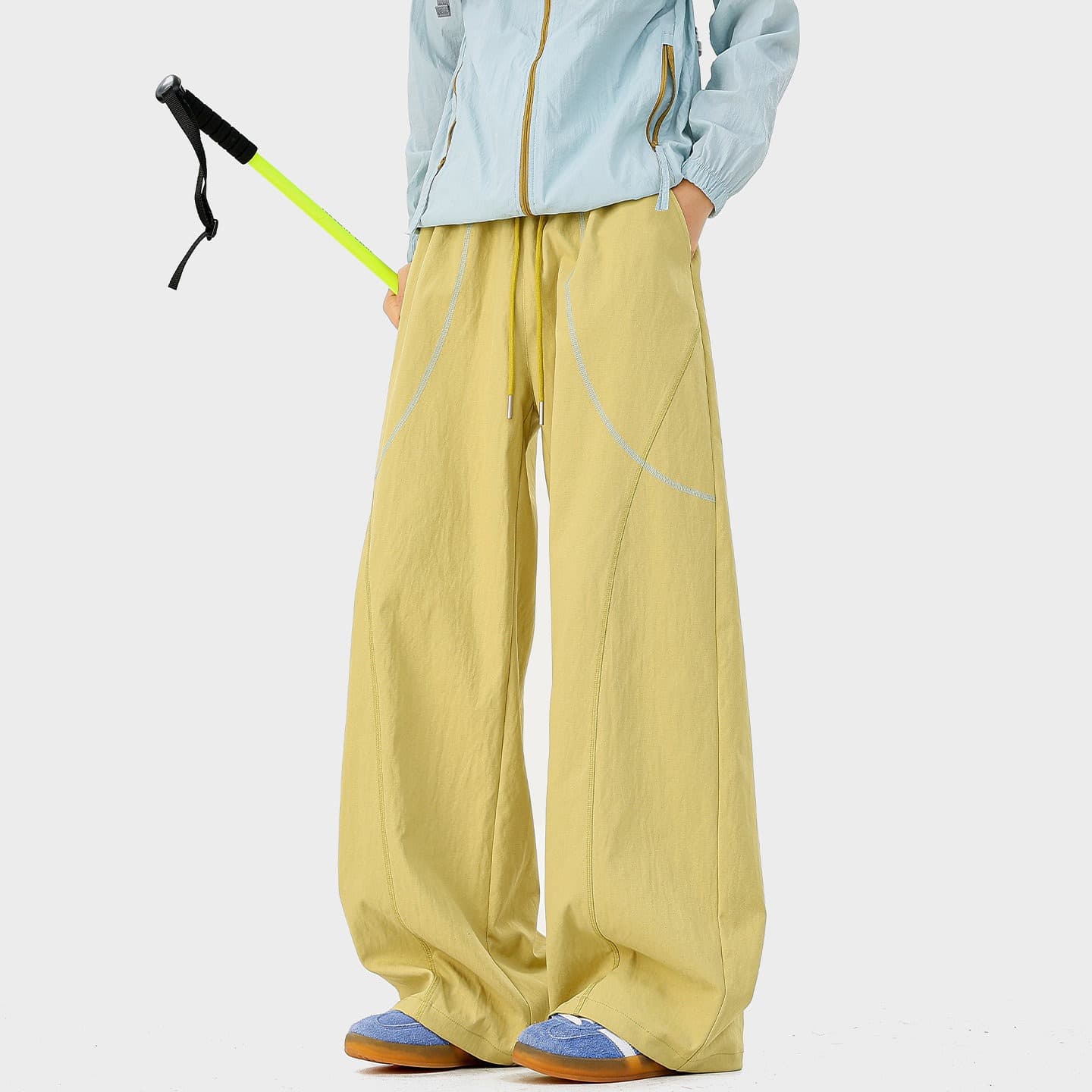 Casual Pants For Men,trendy Brand Versatile Straight Leg Loose Outdoor Hiking Trousers — alternate view