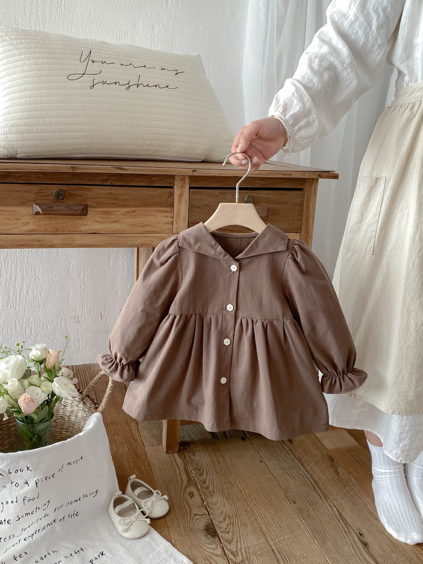 Girls' Trench Coat Autumn Outfit Children's Clothing For Toddlers Baby Windproof Long — alternate view