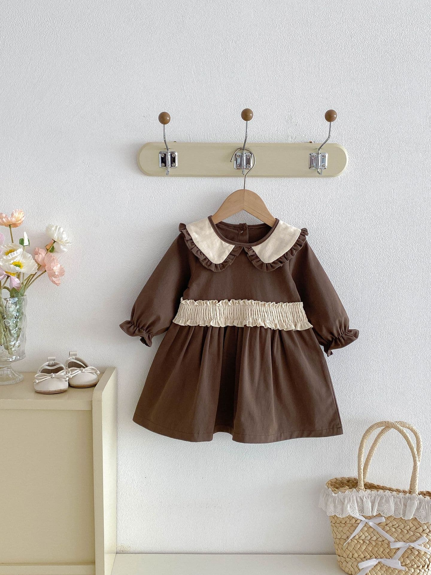 Baby Clothes Spring Autumn Knit Dress For Girls, New Autumn Fashion Long Sleeve Outfit — alternate view