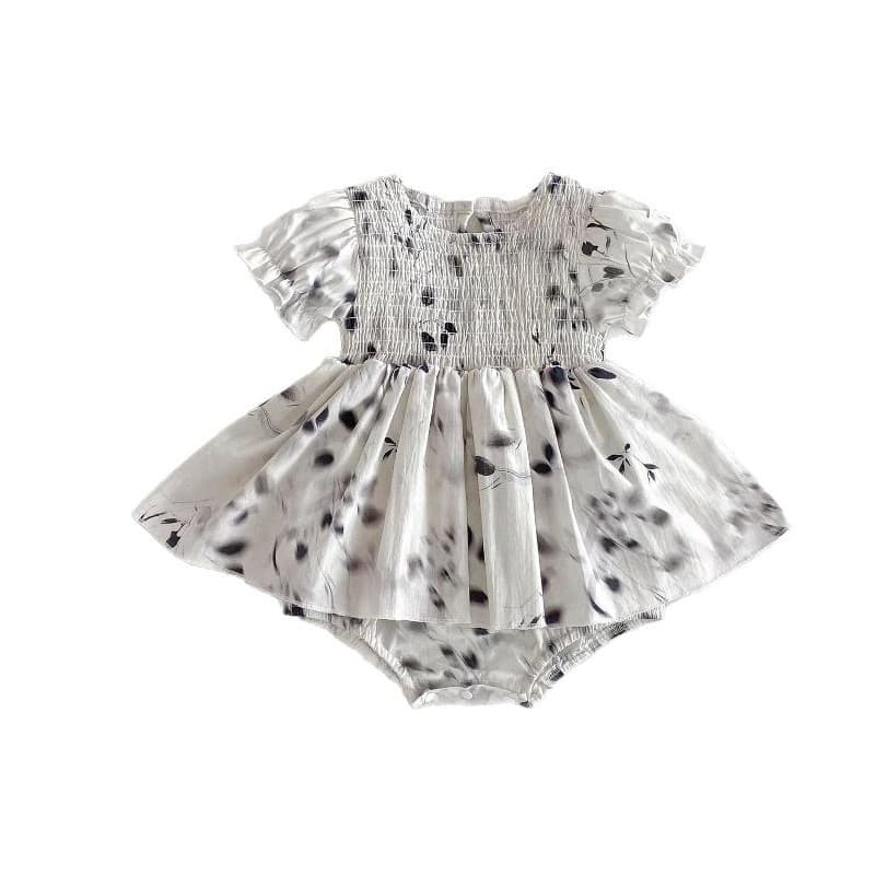 Baby Summer Floral Chinese Style Romper Outfit For Girls, Lightweight And Breathable, Ideal For Outdoor Wear — alternate view