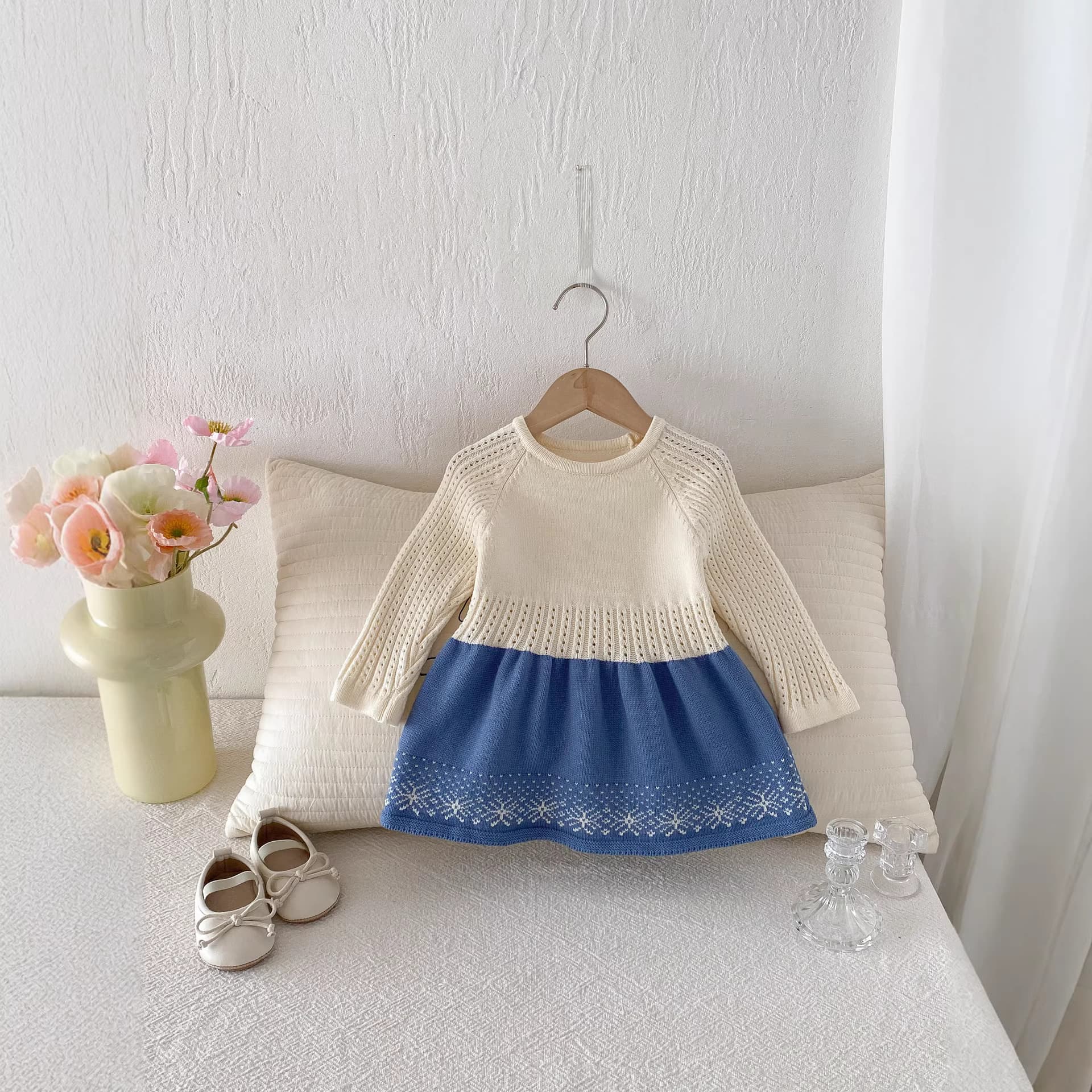 Baby Clothes Spring Autumn Knit Dress For Girls, New Autumn Fashion Long Sleeve Outfit
