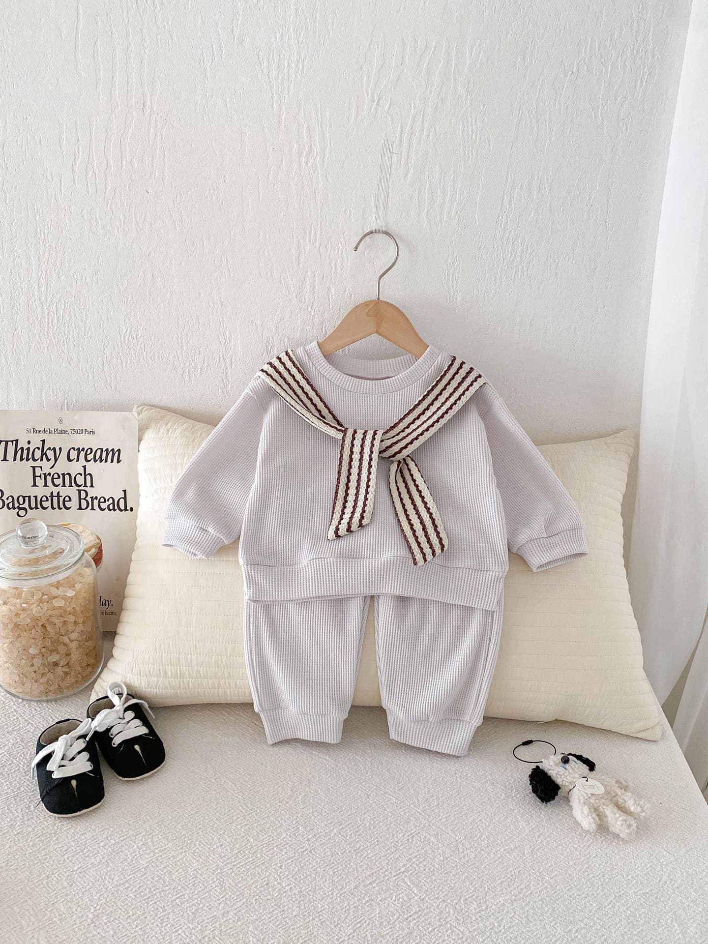 Casual Style Kids' Hoodie Set For Girls, Autumn Spring Outwear, Fashionable Top With Shawl For Toddlers, Unisex Child's Outerwear