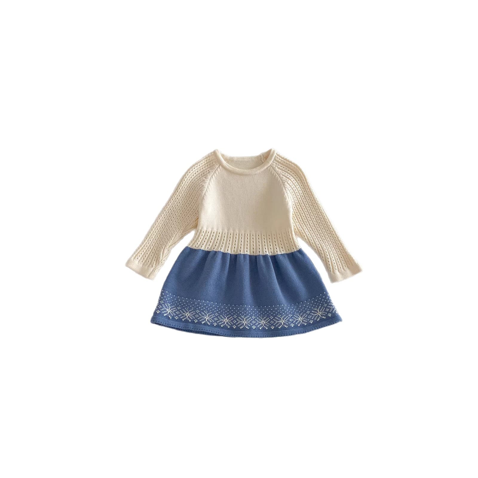 Baby Clothes Spring Autumn Knit Dress For Girls, New Autumn Fashion Long Sleeve Outfit — alternate view