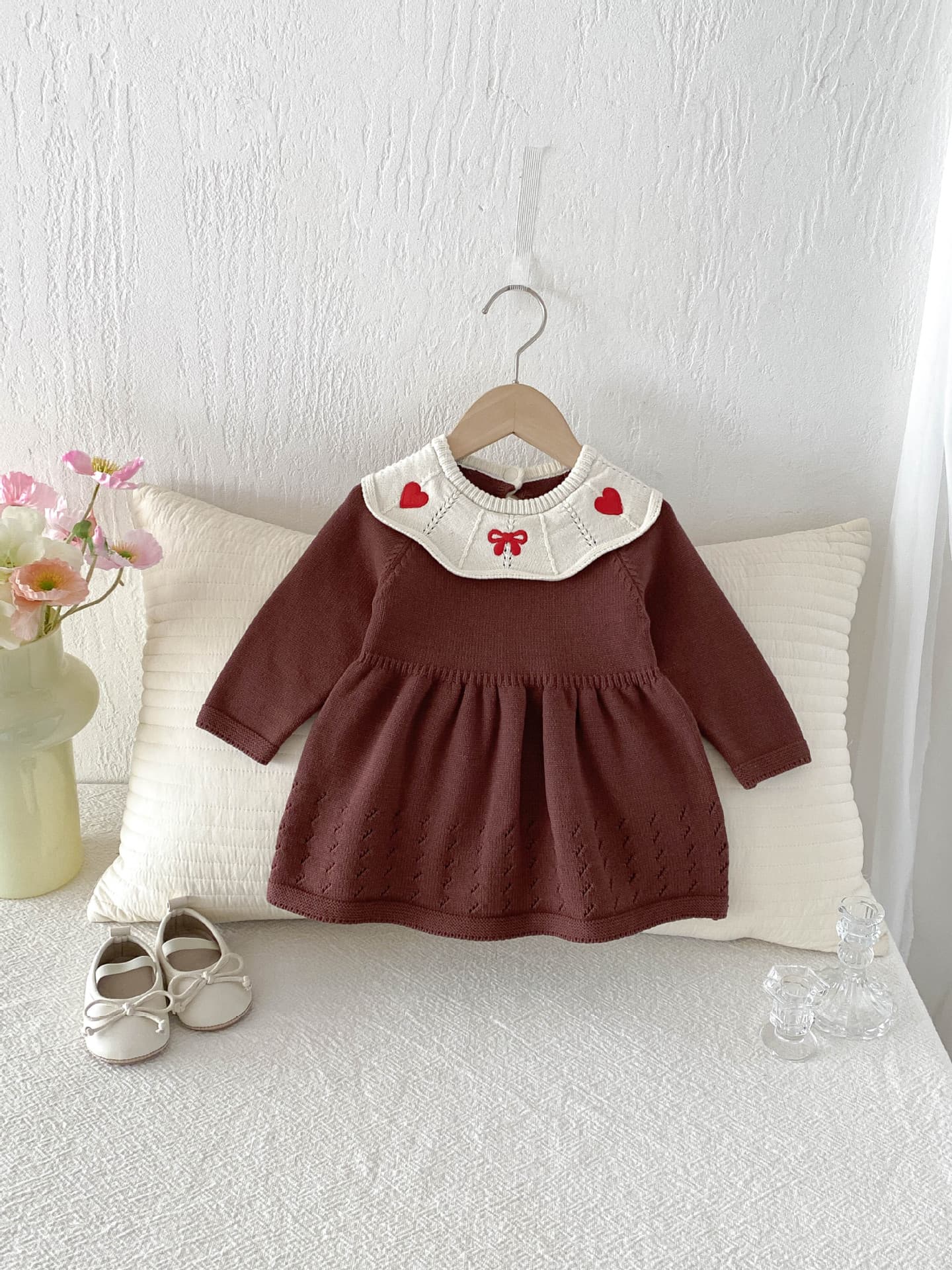 Baby Clothes Spring Autumn Knit Dress For Girls, New Autumn Fashion Long Sleeve Outfit — alternate view