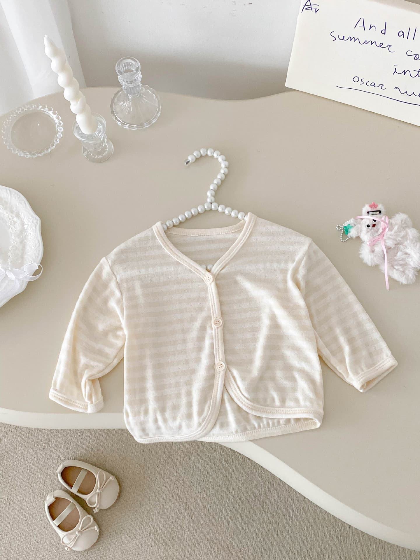 Baby Striped Air Conditioning Shirt Summer Lightweight Outerwear Fashionable Casual Clothes For Boys And Girls